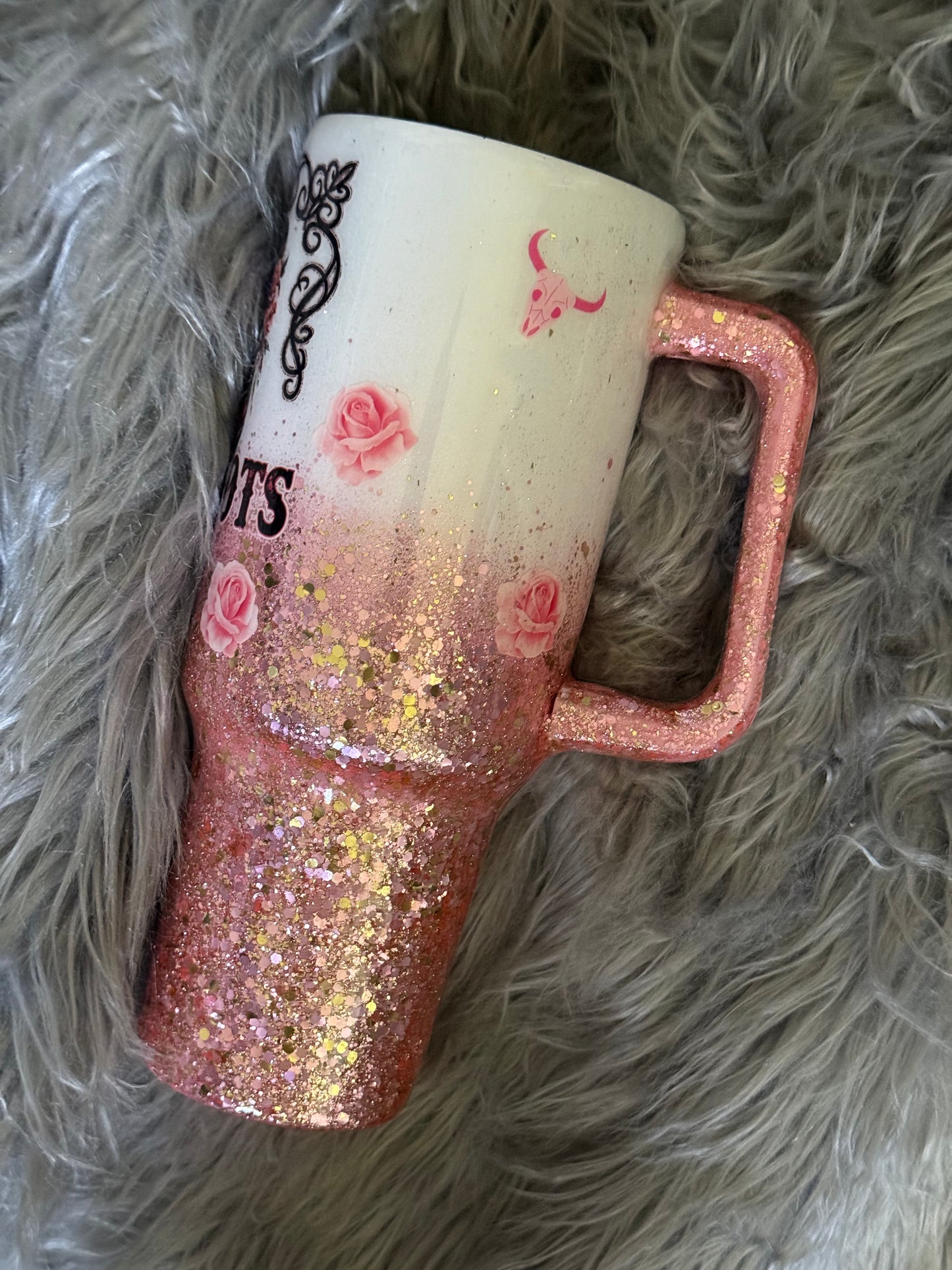 40oz Cowgirl Glitter Tumbler