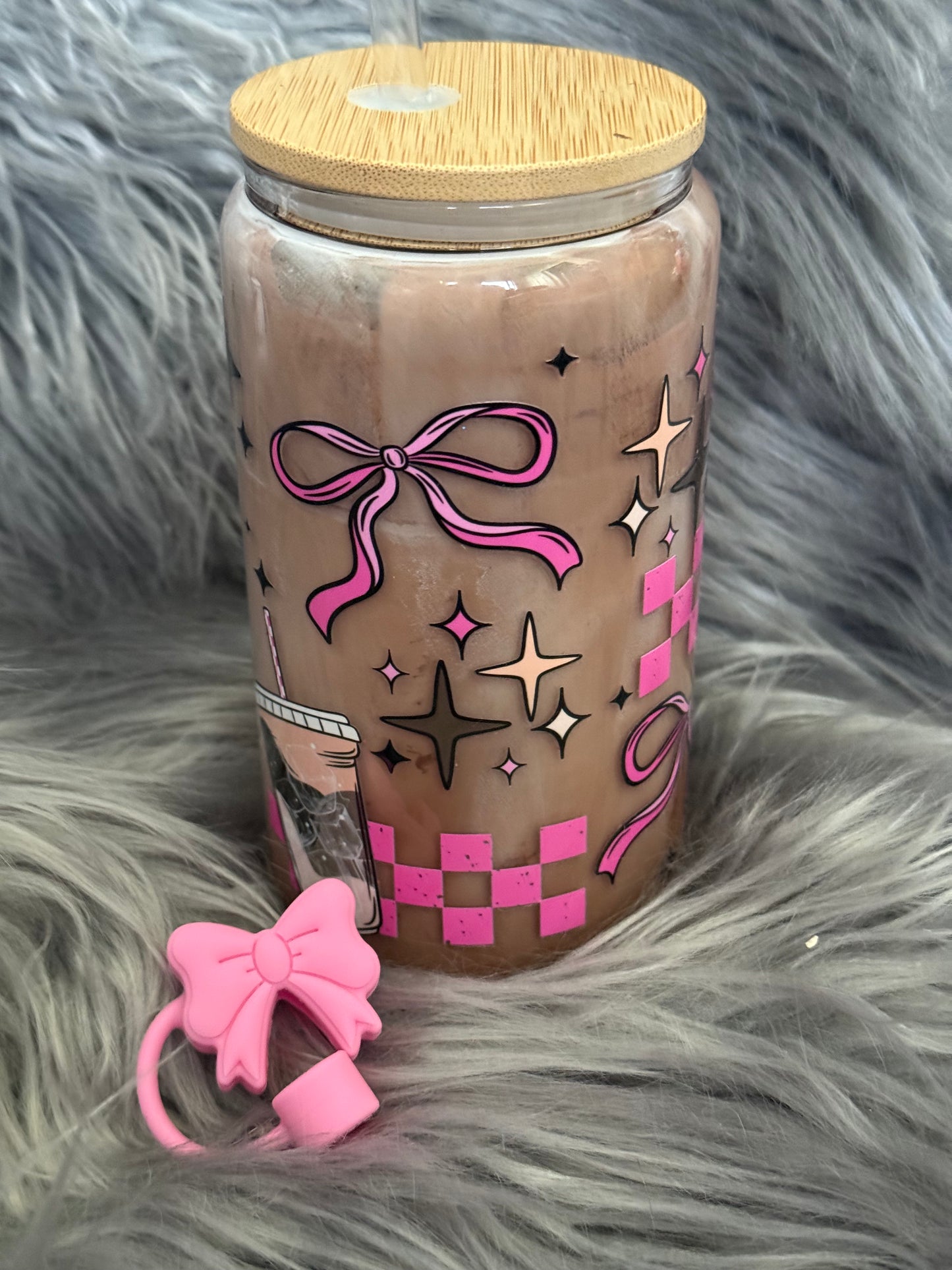 16oz Iced Coffee SnowGlobe
