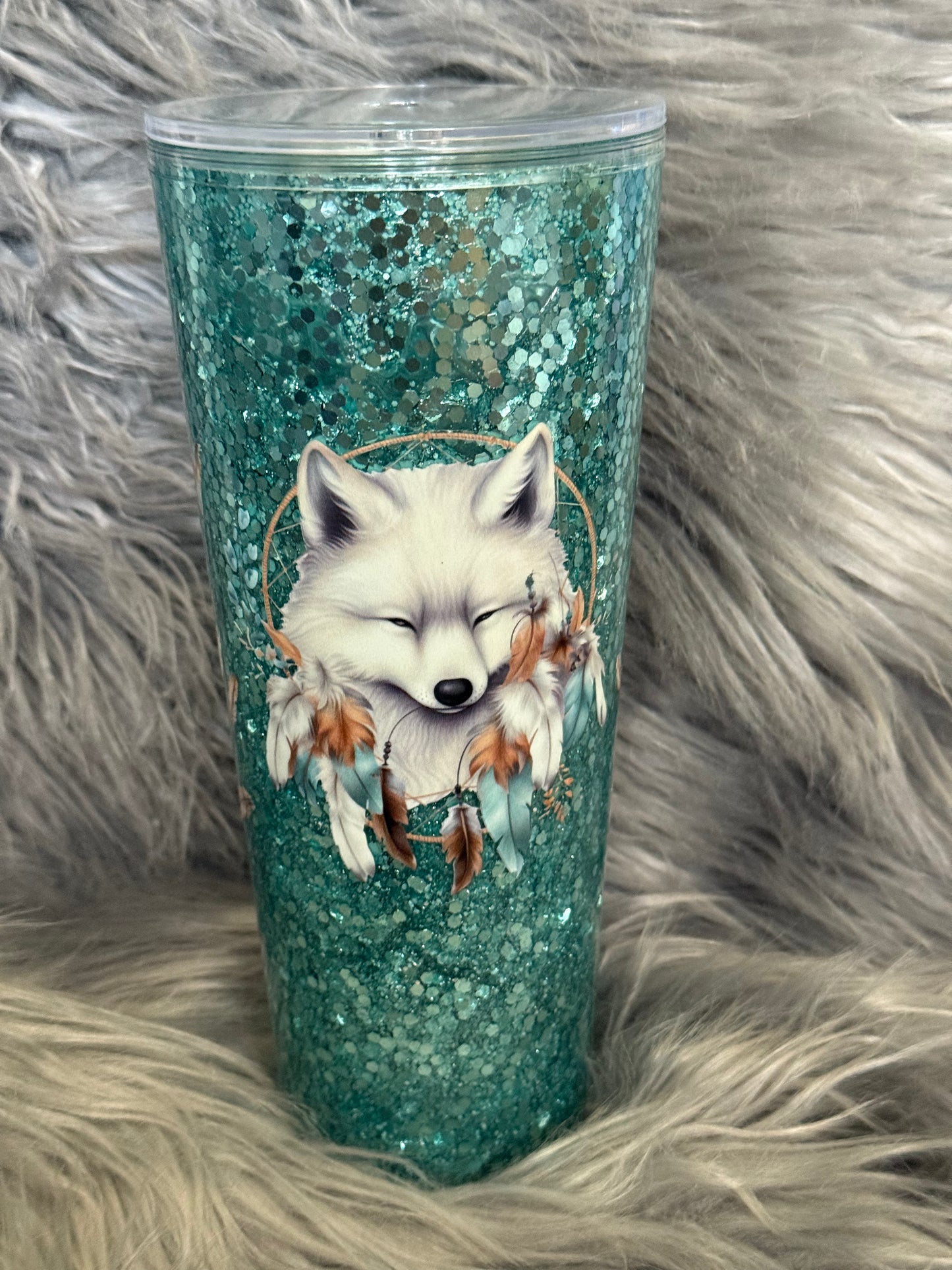 24oz Wolf SnowGlobe