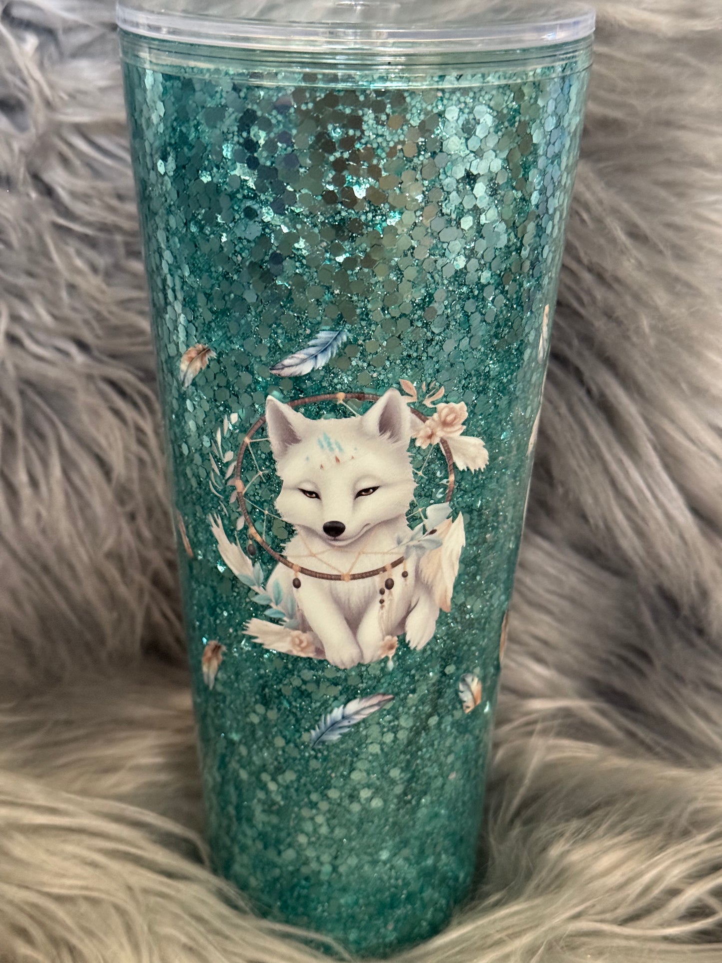 24oz Wolf SnowGlobe