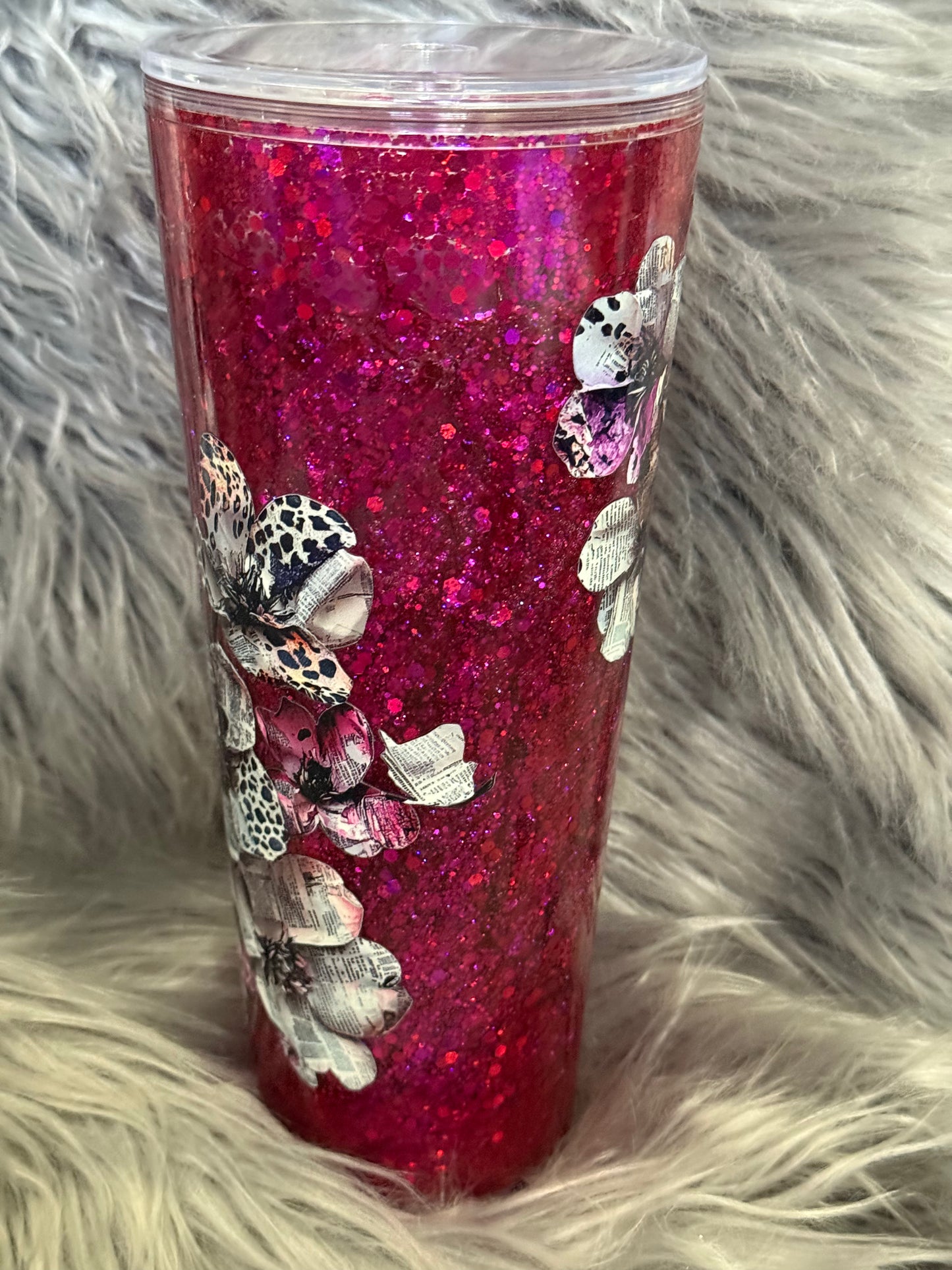 24oz Flower SnowGlobe
