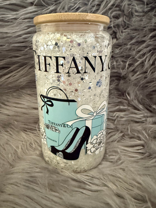 16oz Glass Tiffany SnowGlobe