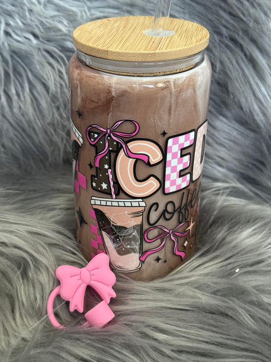 16oz Iced Coffee SnowGlobe