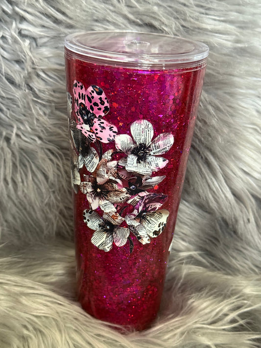 24oz Flower SnowGlobe