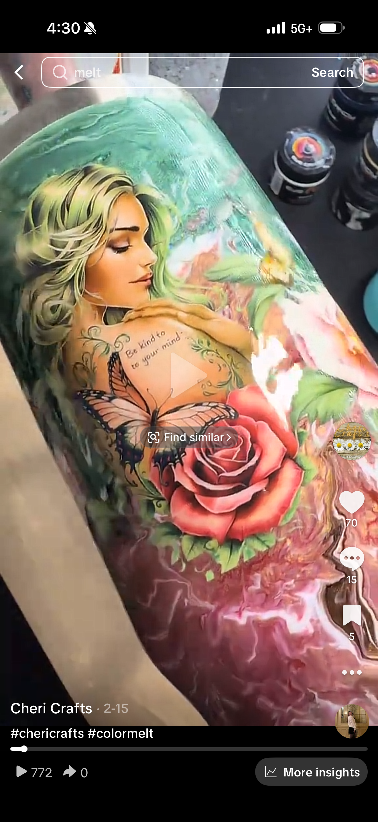 40oz Pink Green Brown Tumbler