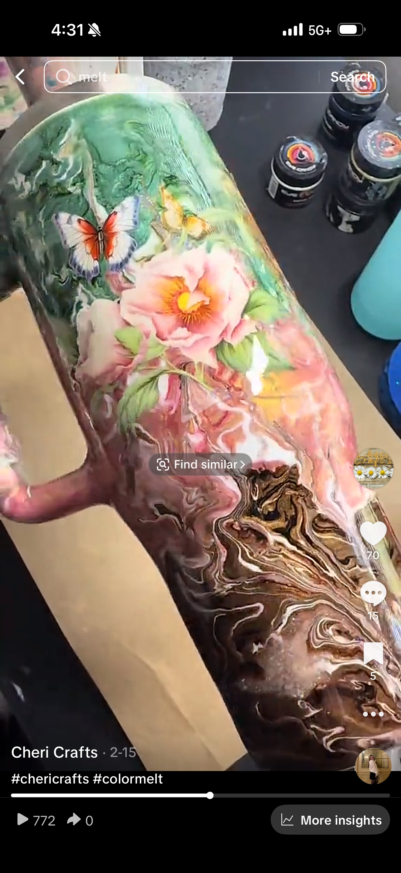 40oz Pink Green Brown Tumbler